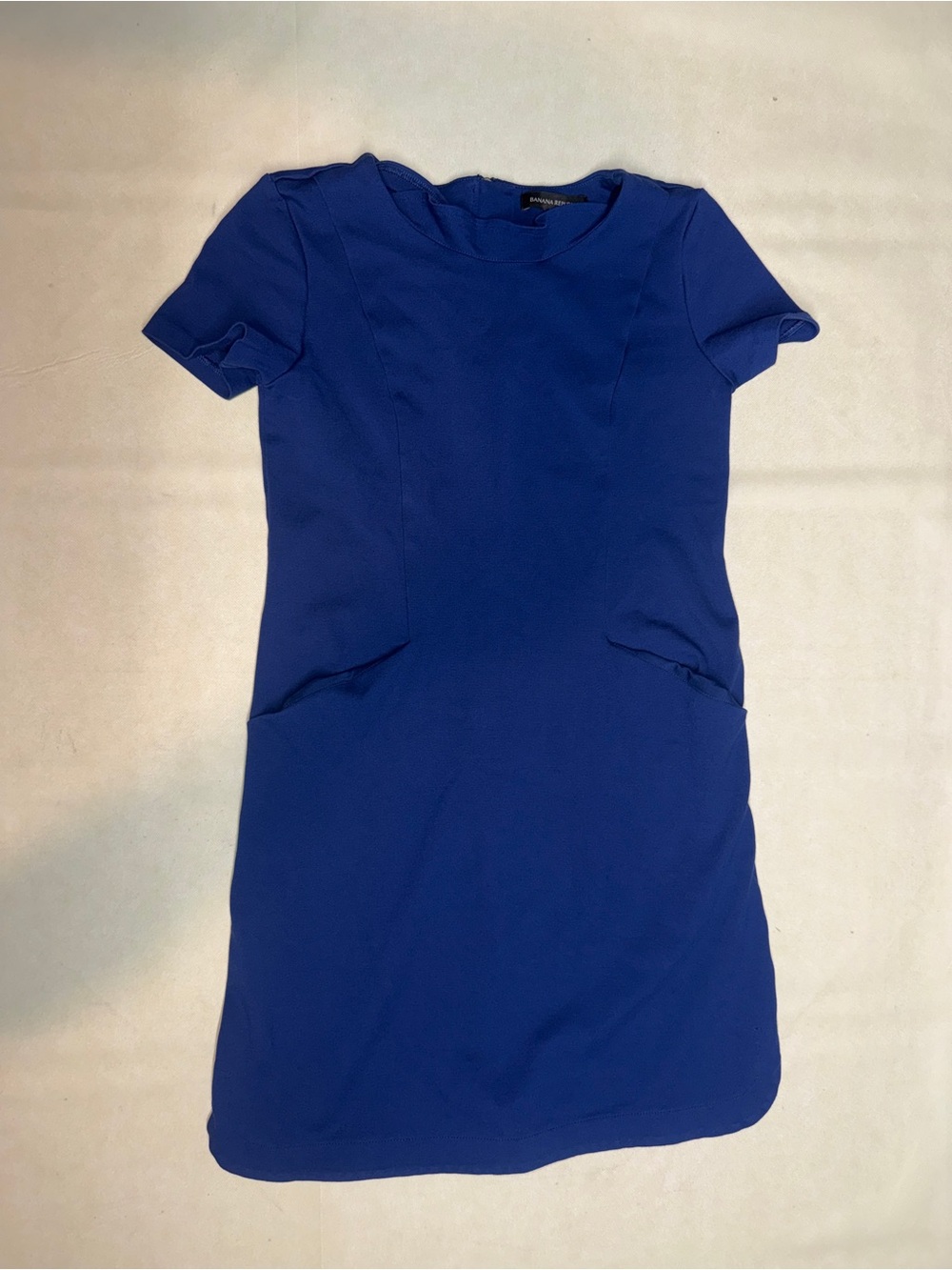 Banana Republic Cobalt Blue Short Sleeve Sheath Dress